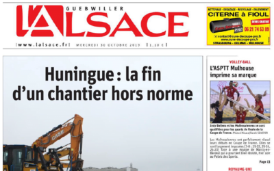 L’Alsace du 30/10/2019 : un des plus grands chantier de dépollution en Europe, à Huningue